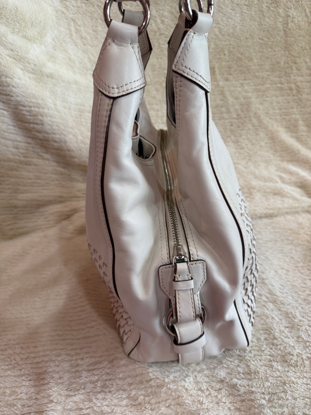 COACH Madison Maggie Woven Handbag - Picture 6 of 14